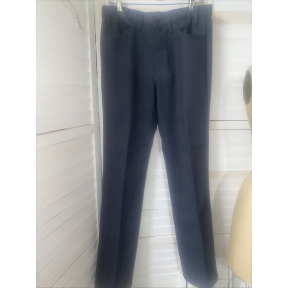 VTG 70s 80s Mens LEVIS Gray Dacron Polyester Knit Leisure Slacks Pants USA 34x34 - Picture 1 of 10